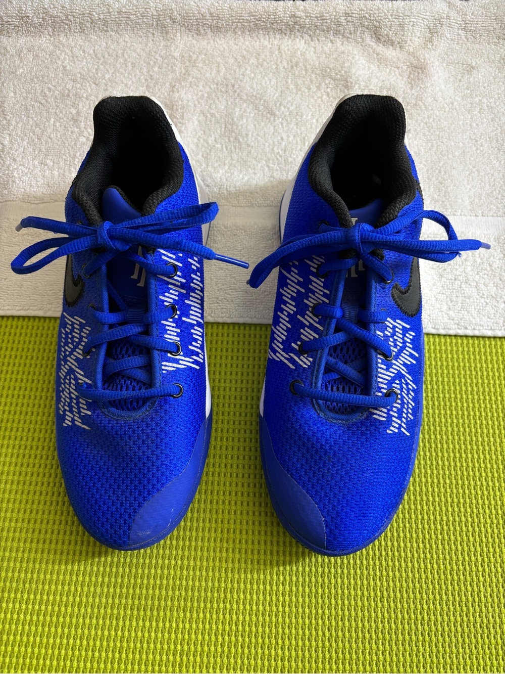 Nike Royal Blue Mesh Sneakers with Black Swoosh